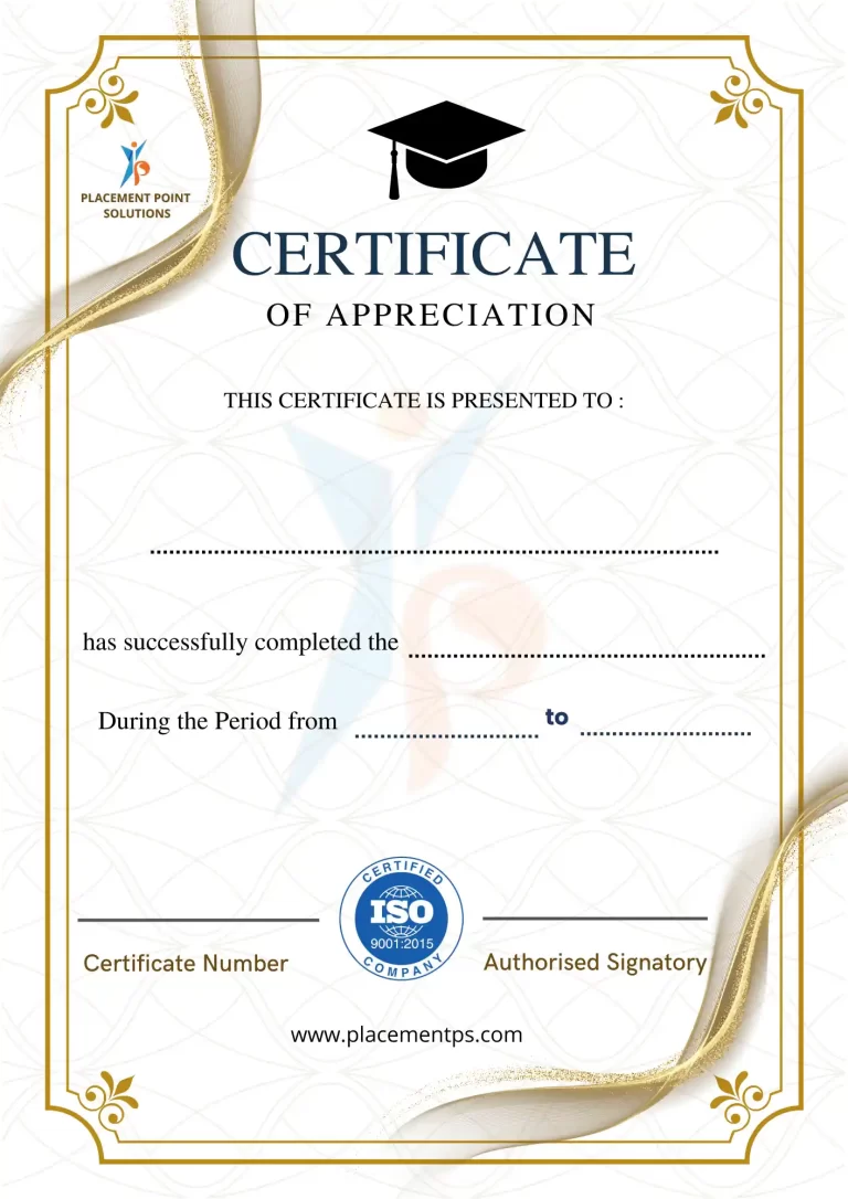 Course Completion Certificate – Placement Point Solutions